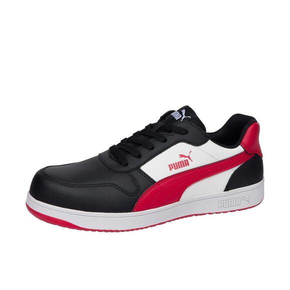 Puma Safety Red/White/Black Frontcourt Low Composite Toe Shoes/Sneakers - Picture 4 of 12